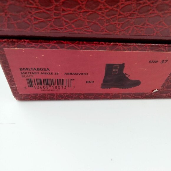 Tamara Mellon Military Abrasivato Combat Boots in Black 37 7 - Picture 13 of 15